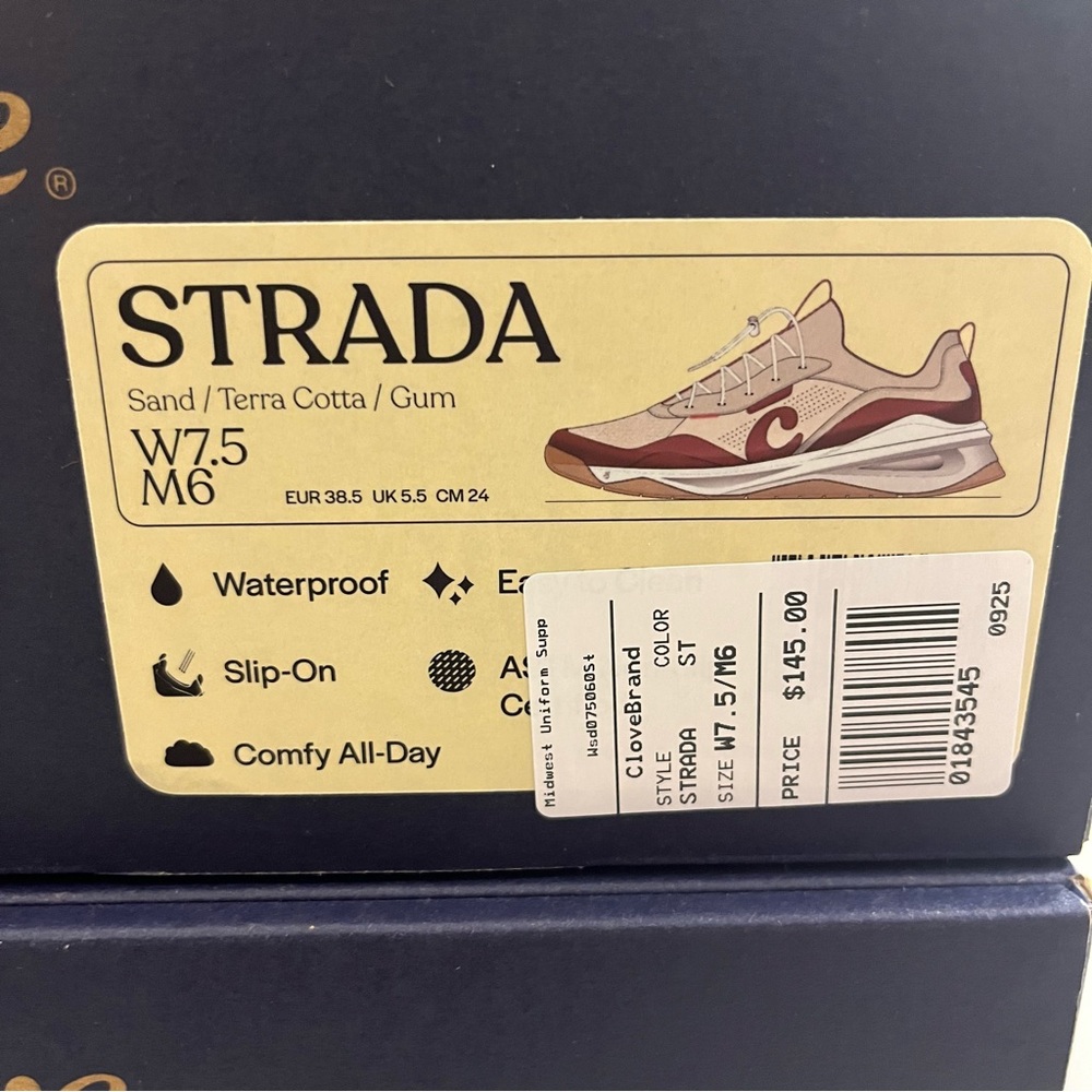 NIB Clove Strada Sneaker In Sand and Terra Cotta Multi Sizes - Picture 8 of 16